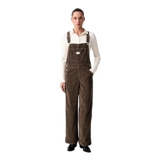 Levi's FL Baggy Overall - Dames - Jumpsuits & Playsuits - Bruin - Maat: L Katoen