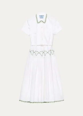 Prada Cotton Poplin A-Line Midi Dress