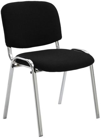 Clp Silla con patas de metal y asiento en tela negro