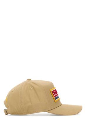 Dsquared2 Mens Beige Cotton Baseball Cap 5130 Exterior: Cappelli Hat