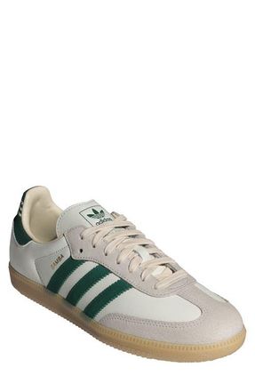 adidas Gender Inclusive Samba OG Sneaker in Cloud White/Collegiate Green at Nordstrom, Size 11.5 Womens