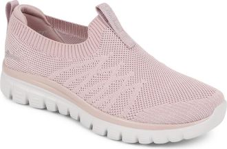 Skechers Womens Graceful Good Vibe Trainers in Lilac - Sports Mesh Shoes with Wide D/E Fit - Ladies Stretchy Athletic Footwear - Size UK 7 / EU 40