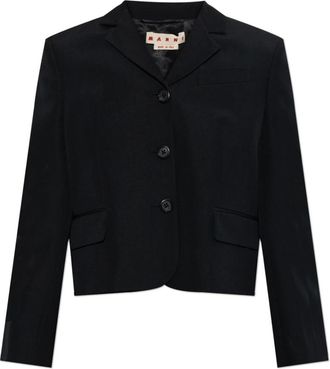 Marni Single-vent Blazer - Dames - Blazers - Zwart - 2XS - Wol - Jassen