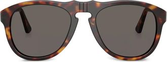 Persol Zonnebril met schildpadschild design - Groen