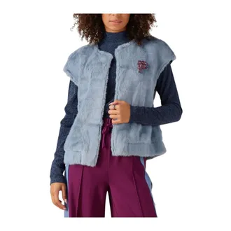 Pom Amsterdam Gilet - Dames - Jassen - Blauw - Maat: L Poliester