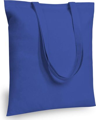 Generic Affordable Cotton Tote Bags, Lightweight and Medium-Duty Reusable Shopping Totes, Ideal for DIY Projects, Branding, Promotions, Gifts, and Events(Blue