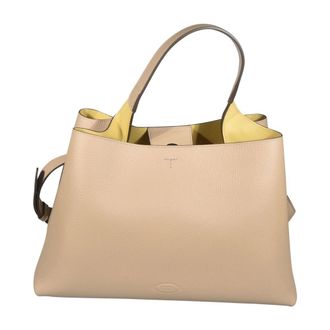 Tod's Tassen, Dames, Beige, ONE Size, Leer, APA Top Handle Medium