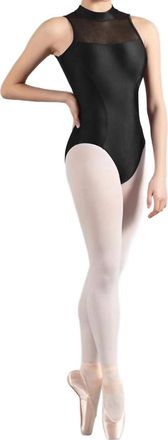 Bloch Ladies Mirella Glow Open Back Leotard In Black