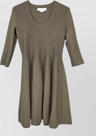 Stella McCartney compact knit fit and flare knee-length dress