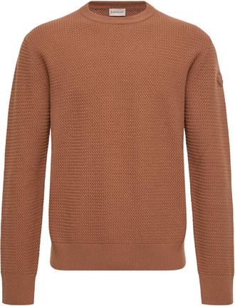 Moncler Moncler Textured Cashmere & Wool Sweater, Men, Brown, Size: Xl