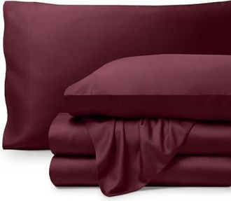 Bare Home Cooling Rayon Sheet Set in Burgundy at Nordstrom, Size Twin X-Long