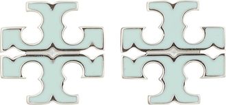 Tory Burch Small Icon Stud Earrings in Tory Silver /Mint at Nordstrom