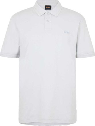 HUGO BOSS Heren Interlock Korte Mouwen Polo Shirt (Lichtgrijs/Pastelgrijs)