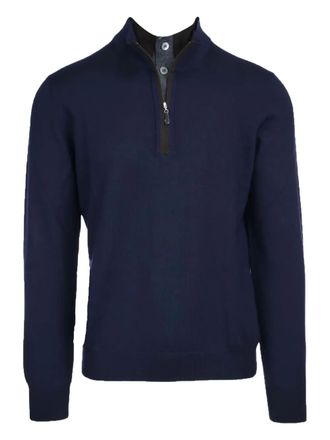 Gran Sasso Maglione con zip - Blu