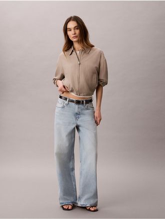 Calvin Klein Jeans Calvin Klein Womens Low Rise Baggy Jeans - Light/Pastel Blue - 27W x RL