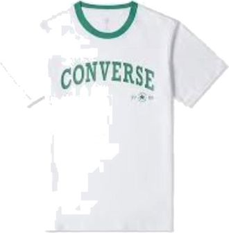 Converse (WMNS) Converse Retro Chuck Arch T-Shirt Asia Sizing White Green 10026365-A01