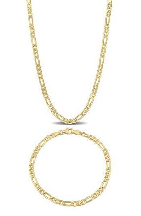 Delmar Figaro Chain Bracelet & Necklace Set in Gold at Nordstrom Rack