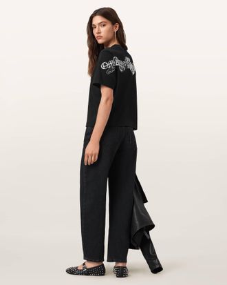 AllSaints Cotton Lisa Vena Boxy T-Shirt, Size: XS