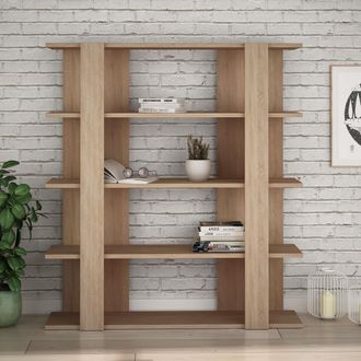 Decortie Tita 4 Tier Bookcase Wall Mounted Shelving Unit 122cm in Natural | Size: 1 Pack