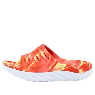 Hoka One One Ora Recovery Slide Swirl Yellow Pear Fiesta 1126856-YPFS