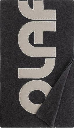 Olaf Hussein Retro Applique Scarf Donkergrijs - Dames - Wintersjaals - Grijs - ONE Size - Accessoires
