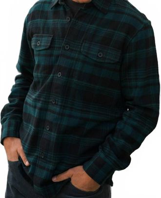 Grayers Herringbone Heritage Flannel Shirt In Sycamore Green