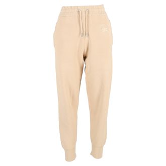 Sandro Logo-Embroidered Jogger Pants in Nude Cotton