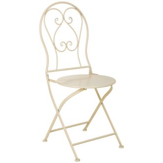 Wanderlust Deco Silla de forja beige 38x46x90h cm