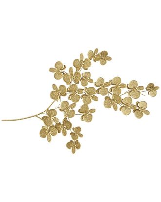 CosmoLiving by Cosmopolitan Cosmoliving By Cosmopolitan Floral Metal Orchid Wall Decor With Stem