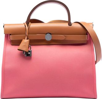 Herm&egrave;s Pre-owned Hermes Toile Herbag Zip 31 Ladies A