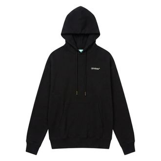 Off-white Hooded Sweatshirt - Heren - Sweatshirts & Hoodies - Zwart - Maat: XS Katoen