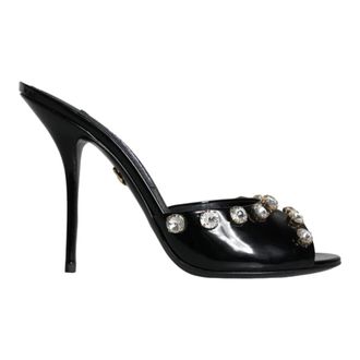 Dolce & Gabbana Schoenen, Dames, Zwart, 39 EU, Leer, Keira Sandalen