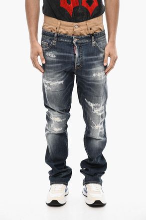 Dsquared2 Jeans Distressed a Doppio Tessuto Dsquared2