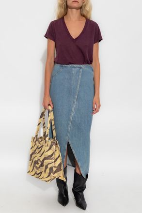 Iro Denim Skirt Isys, Womens, Blue