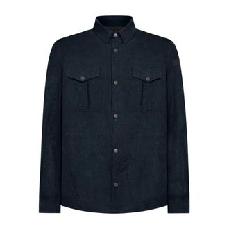 Roberto Ricci Design Casual Shirts, male, Blue, Size: 2XL Lynco Overshirt Jkt