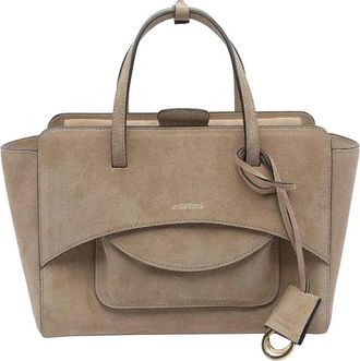 Hidesins Flap Bag M Suede Camel