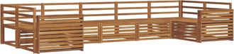 vidaXL Conjunto De Sof&aacute;s De Exterior 7 Uds. Natural Vidaxl