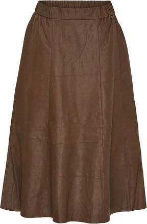 BTF-CPH Falda Midi L&iacute;nea A - Jackets - Mujer - Marr&oacute;n - 3XL