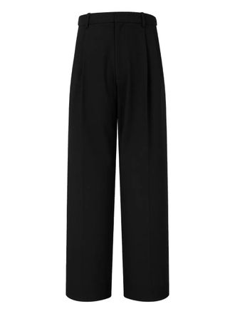 TOMBOY pleated-front trousers - men - Polyester/Rayon/Fabric - M - Black
