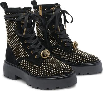 Kurt Geiger stud-embellished lace-up boots - women - Rubber/Calf Leather/Calf Suede - 37 - Black