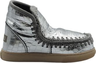 Mou Schoenen, Dames, Grijs, 36 EU, Leer, Cocco Argento Sneaker Laarzen