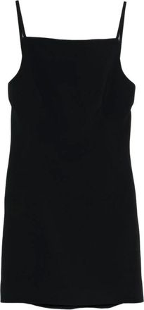 Givenchy Short Dresses, female, Black, M, Sliced Mini Dress in Crepe Cady