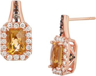 Le Vian 14K Strawberry Gold 2.57 Ct. Tw. Diamond & Citrine Earrings