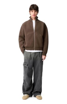Axel Arigato Core Zip-Up Sweater in Dark Brown at Nordstrom, Size X-Large