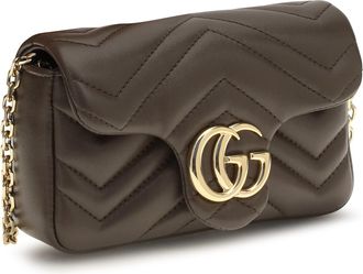 Gucci Womens Gg Marmont Shoulder Bag Toasted-Toasted Calf Leather Bos Taurus Toasted/toasted