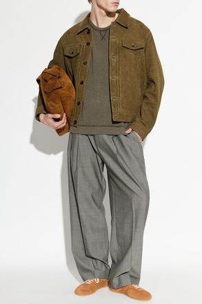 Officine G&eacute;n&eacute;rale Liam Leather Jacket, Mens, Green