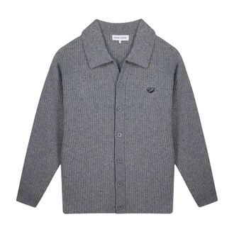 Maison Labiche Cardigan Col Chemise - Heren - Jassen - Grijs - Maat: L Zijde