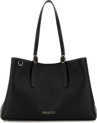 Gucci Black GG Emblem large tote