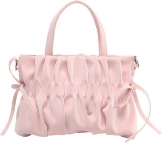 Generic Pleated Handbag for Women for Party Wedding Clutches Bag Tote Bag (Pink)