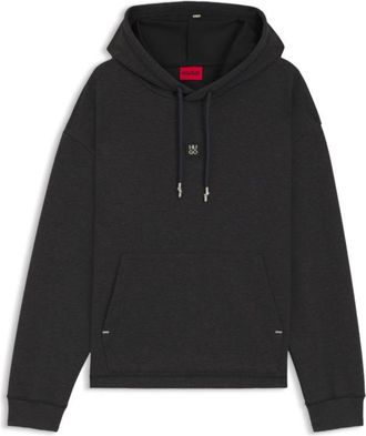 HUGO BOSS Stacked-logo hoodie in a relaxed fit